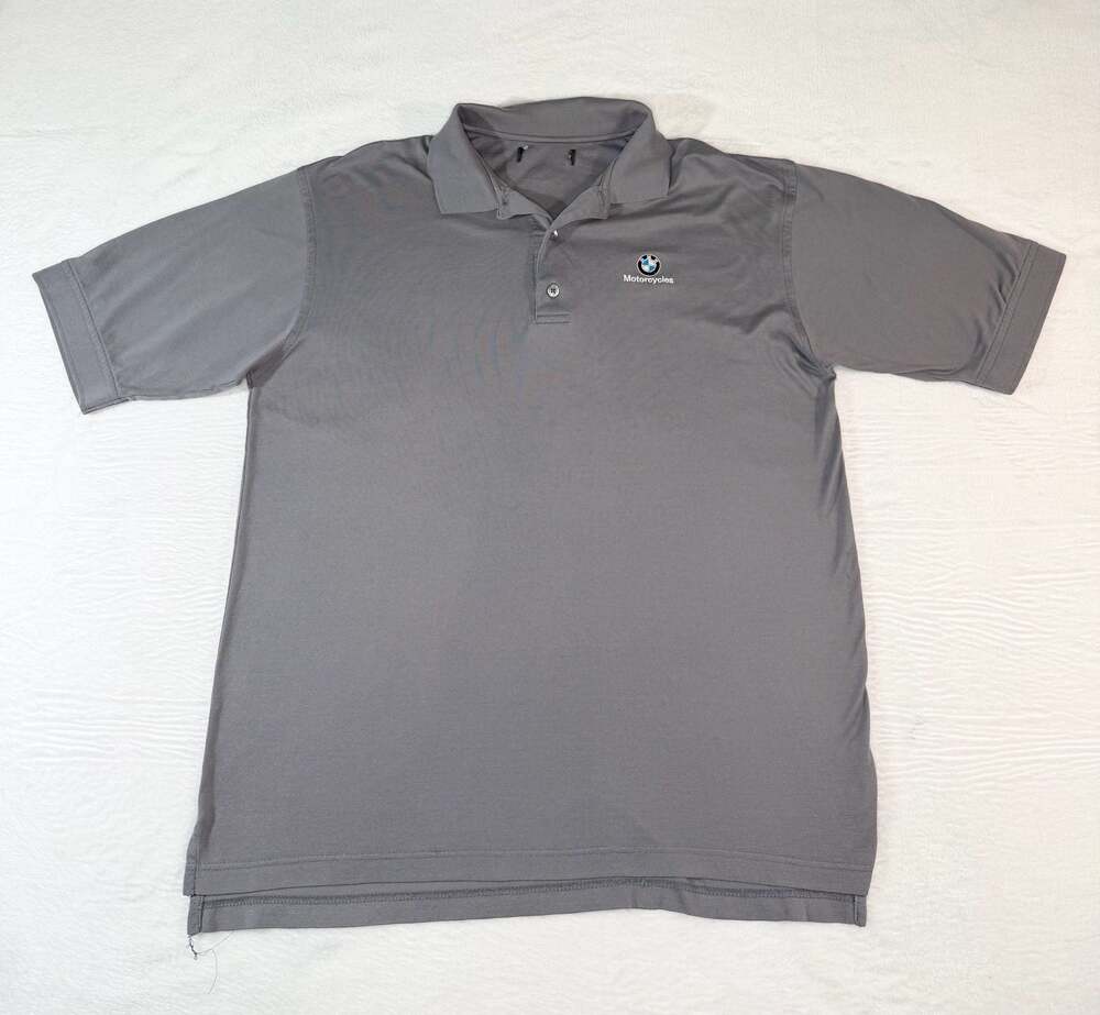 BMW Motorrad Motorcycles Gray Performance Polo Shirt, L